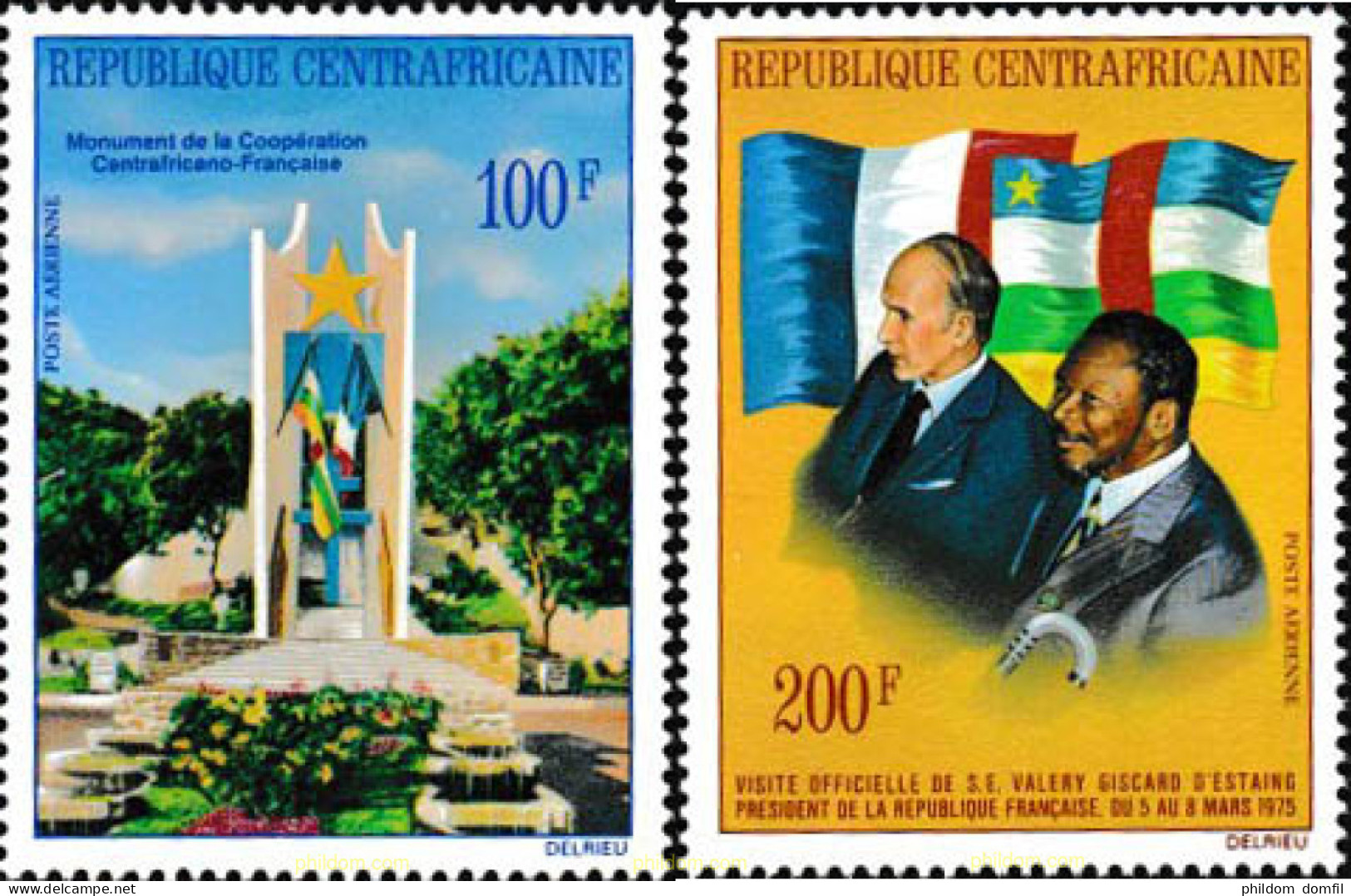 609109 MNH CENTROAFRICANA 1976 VISITA DE VALERY GISCARD D'ESTAING - Repubblica Centroafricana