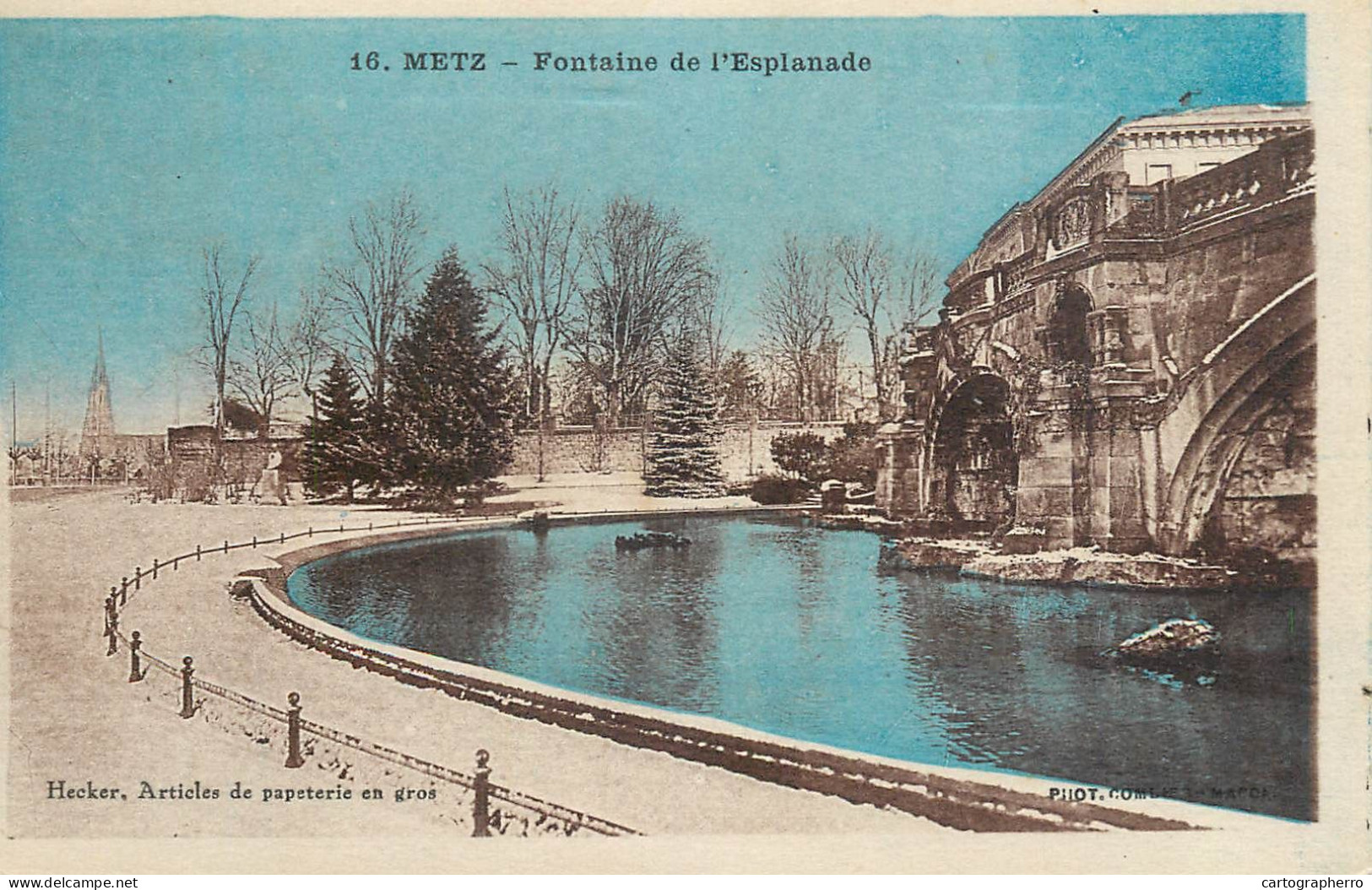 CPA France Metz Fontaine De L' Esplanade - Metz