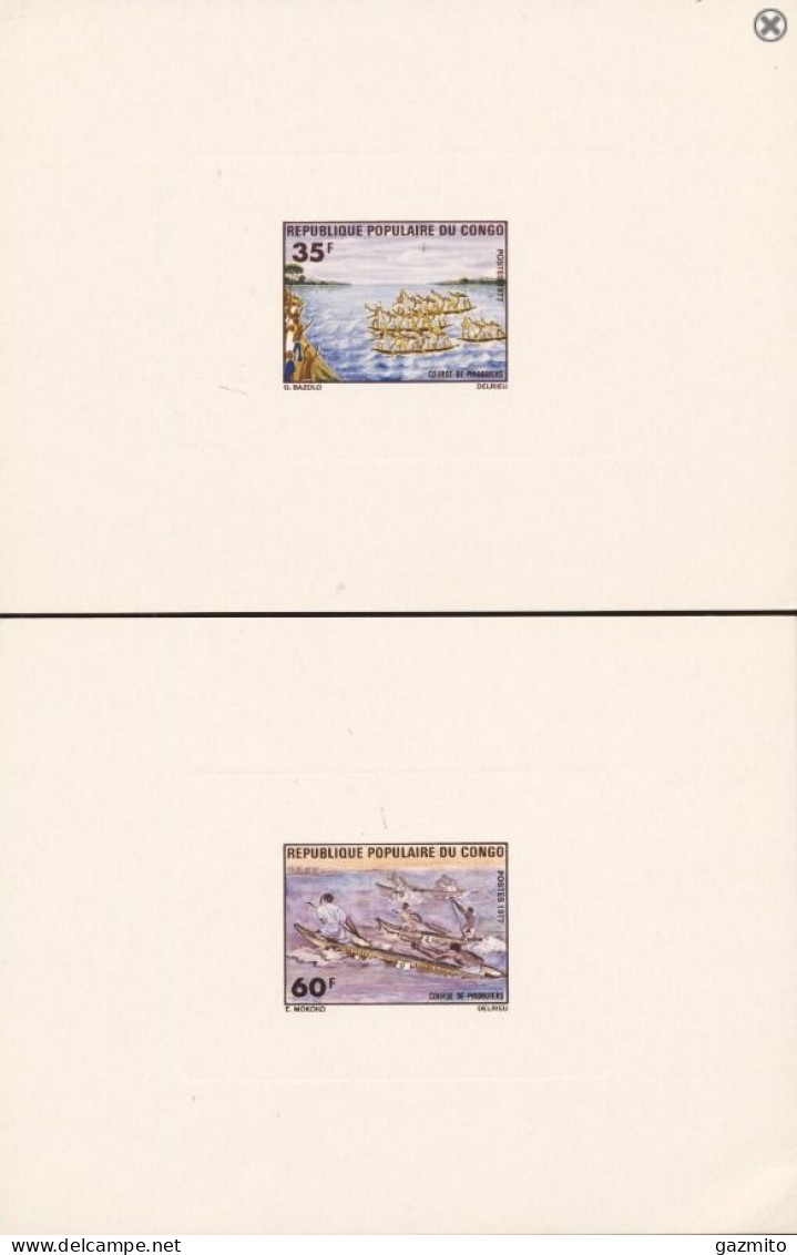 Congo Brazaville 1977, Canoeing, Block COLOUR PROOFS - Mint/hinged
