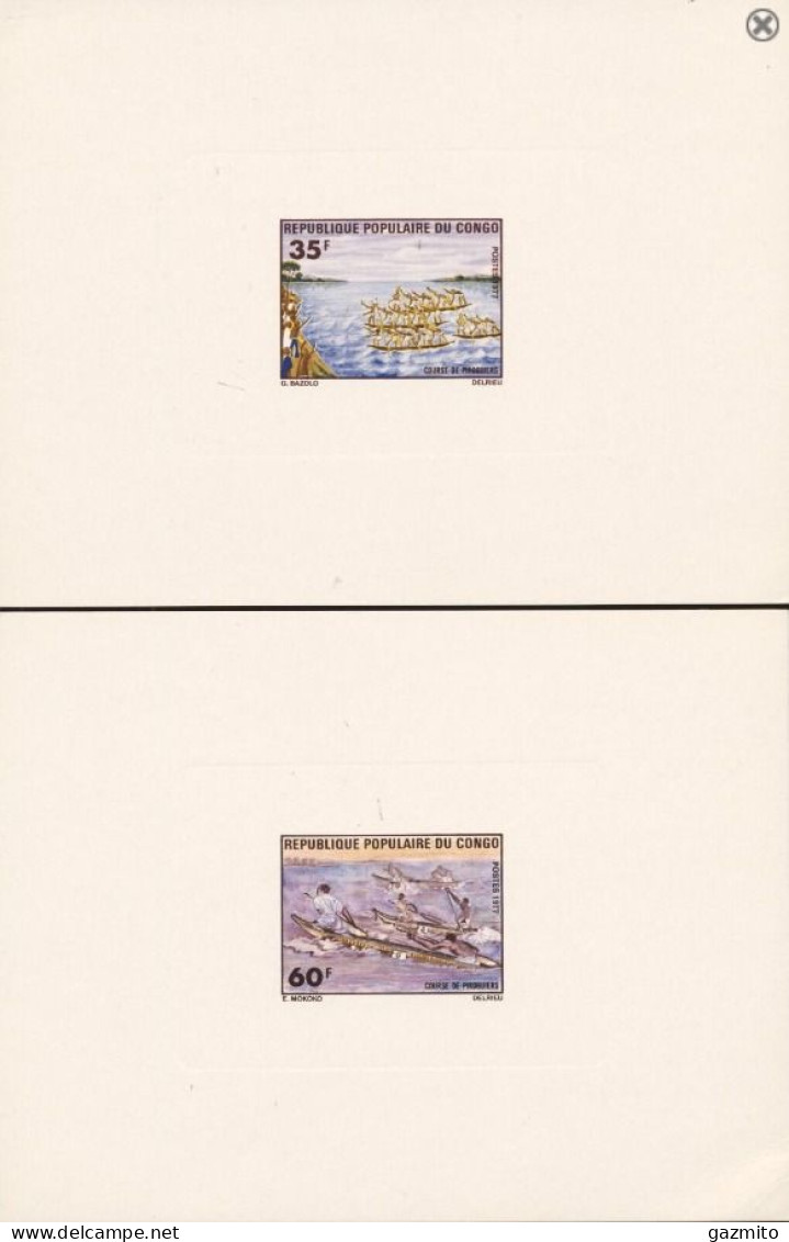 Congo Brazaville 1977, Canoeing, Block COLOUR PROOFS - Canoe