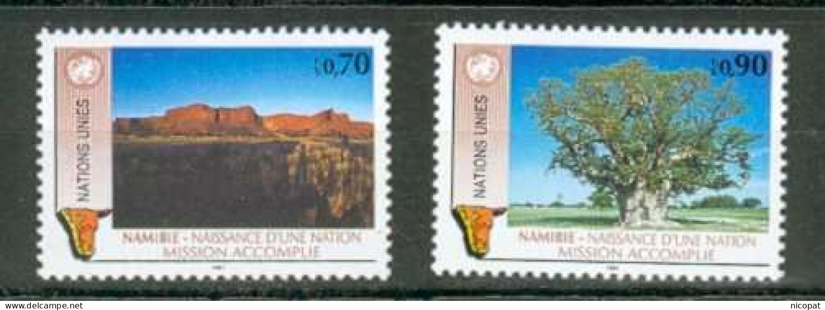 ONU GENEVE MNH ** 206-207 Namibie : Naissance D'une Nation - Unused Stamps