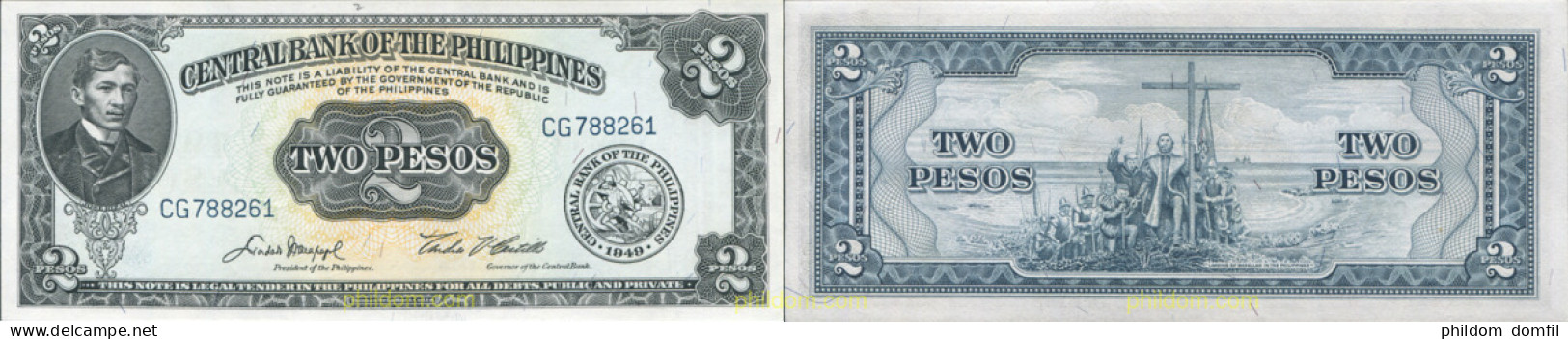 8694 FILIPINAS 1949 FILIPINAS 1949 2 PESOS - Filippijnen