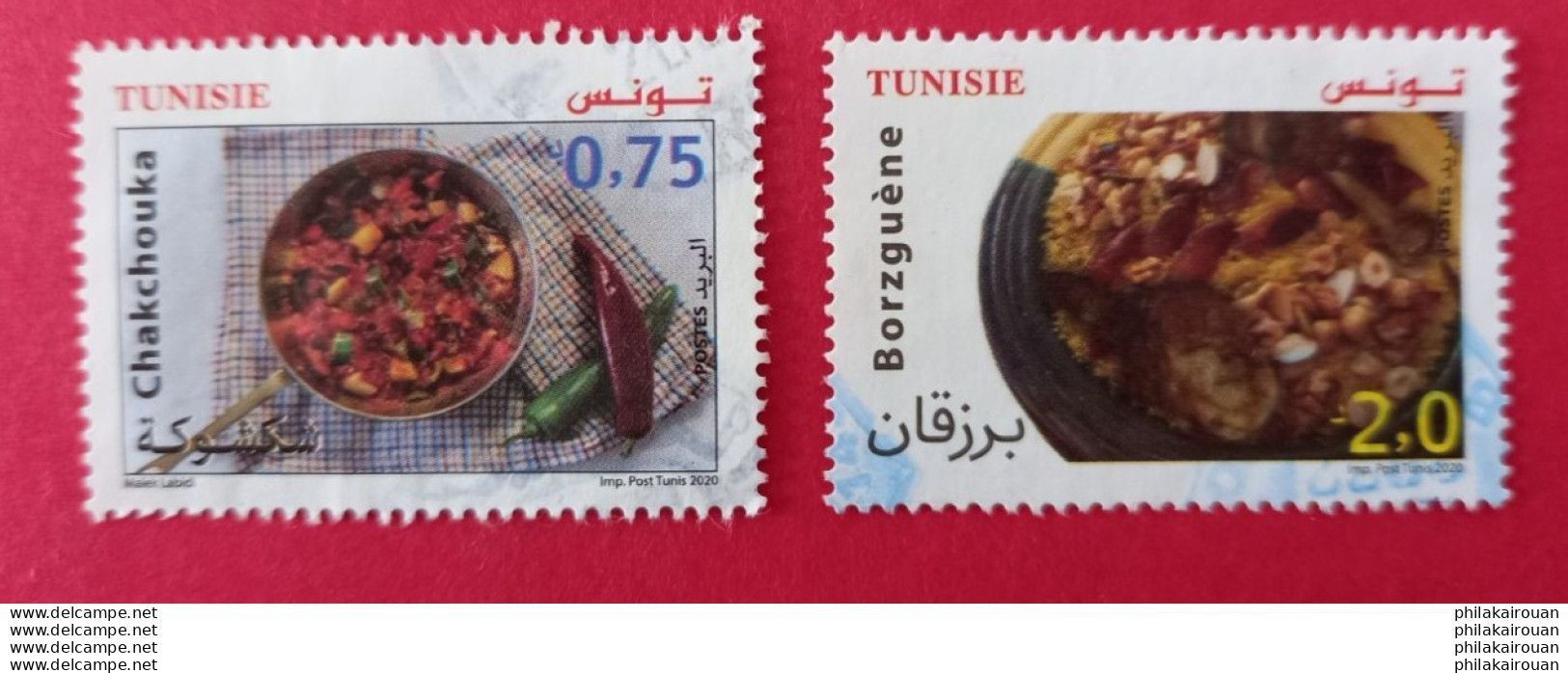Tunisia Tunisie 2020 - EUROMED Issue - Gastronomy In The Mediterranean  Oblitérés. - Tunisia