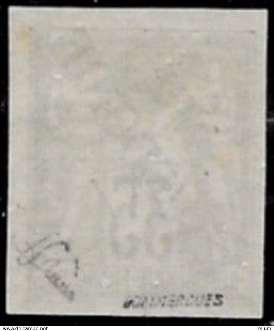 Nouvelle Calédonie 1892 - Yvert N° 18a - Michel N° 17 Obl. Signé Brun Et Dommergues - Usados