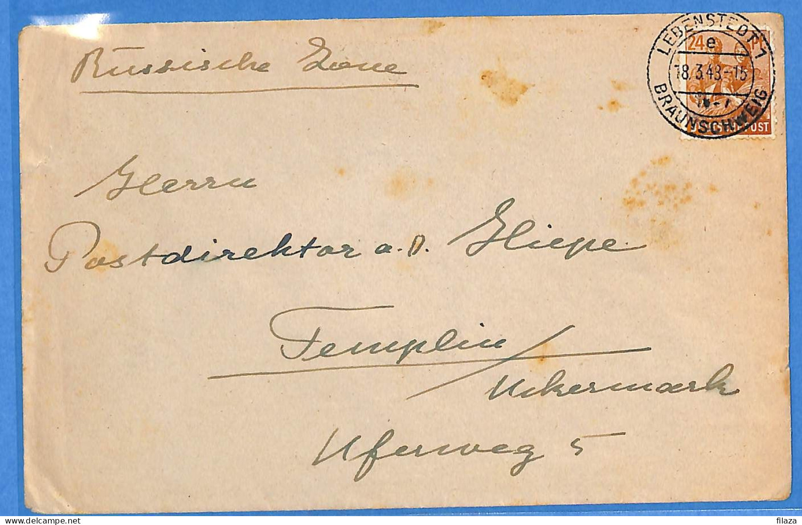 Allemagne Zone AAS 1948 - Lettre De Lebenstedt - G33145 - Autres & Non Classés