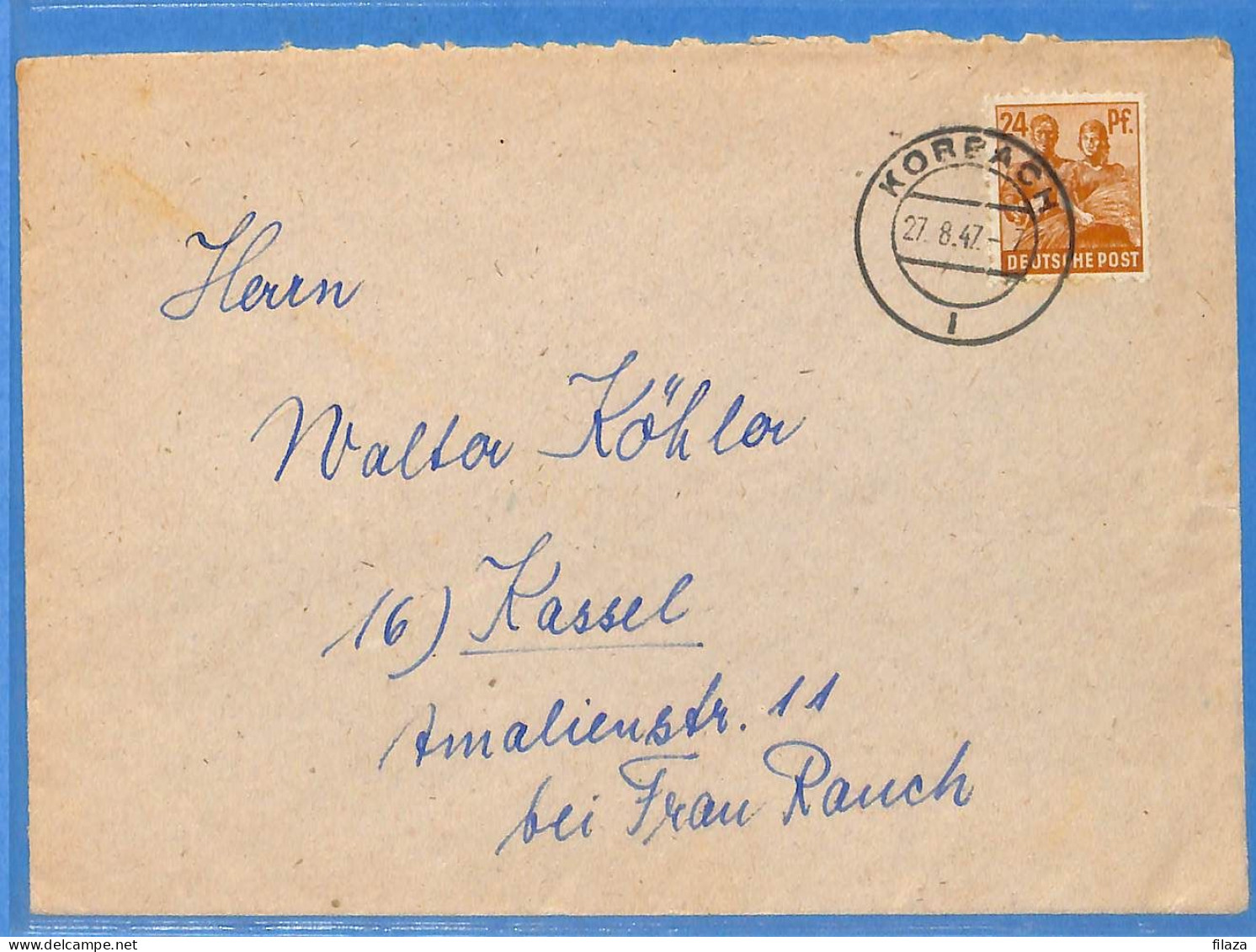 Allemagne Zone AAS 1947 - Lettre De Korbach - G33128 - Otros & Sin Clasificación