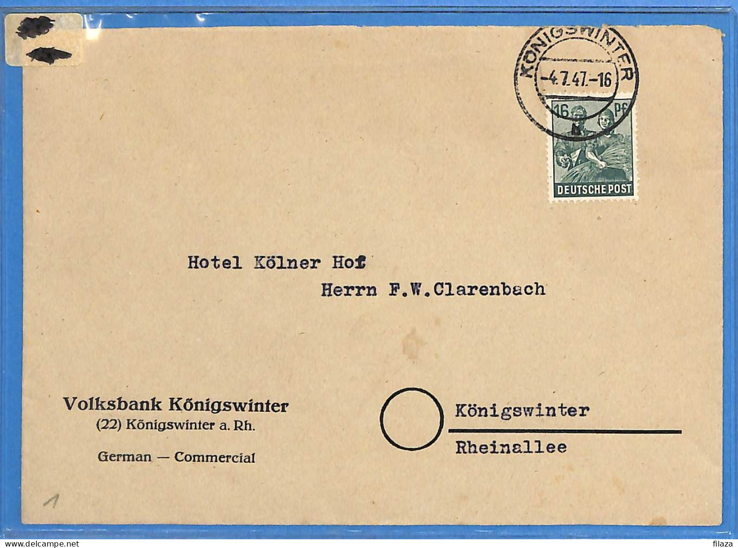 Allemagne Zone AAS 1947 - Lettre De Konigswinter - G33129 - Altri & Non Classificati