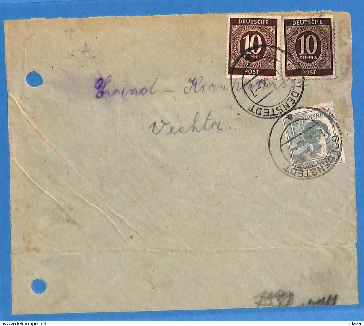 Allemagne Zone AAS 1948 - Seulement Le Recto D'une Lettre De Goldenstedt - G33115 - Altri & Non Classificati