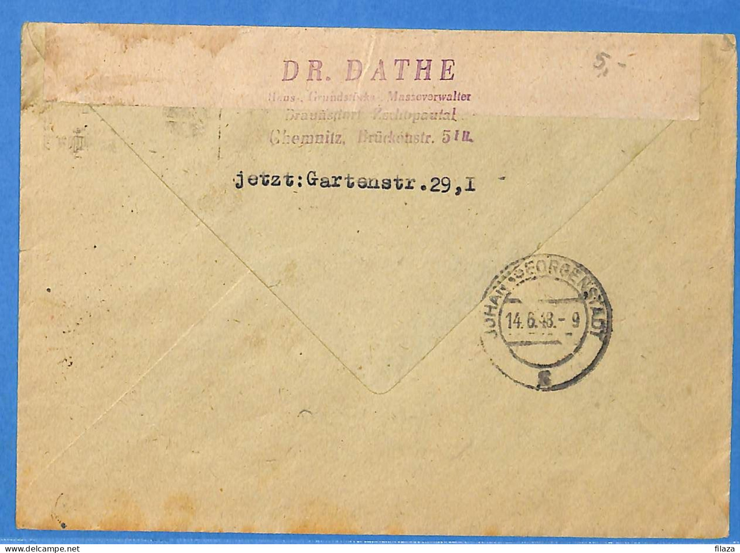 Allemagne Zone AAS 1948 - Lettre Einschreiben De Chemnitz - G33090 - Otros & Sin Clasificación