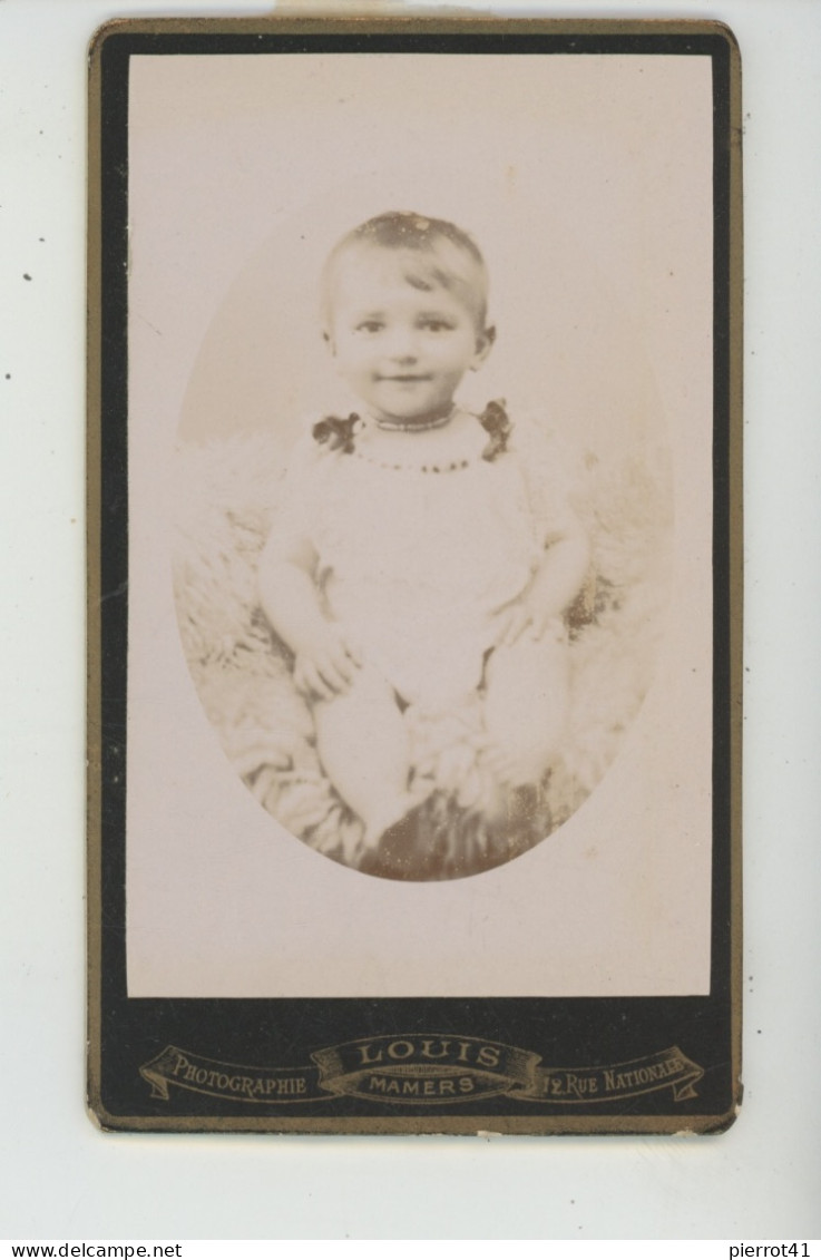 PHOTOS ORIGINALES - CDV AV. 1900 - Portrait Enfant - Photo. LOUIS 12 Rue Nationale à MAMERS - Alte (vor 1900)