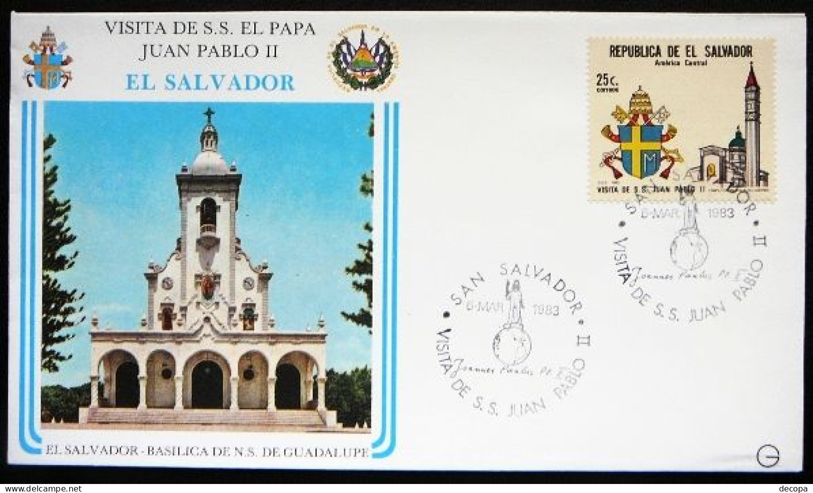 FDC Pausreizen - Voyages Du Pape - Visites Of The Pope    -   El Salvador - Salvador