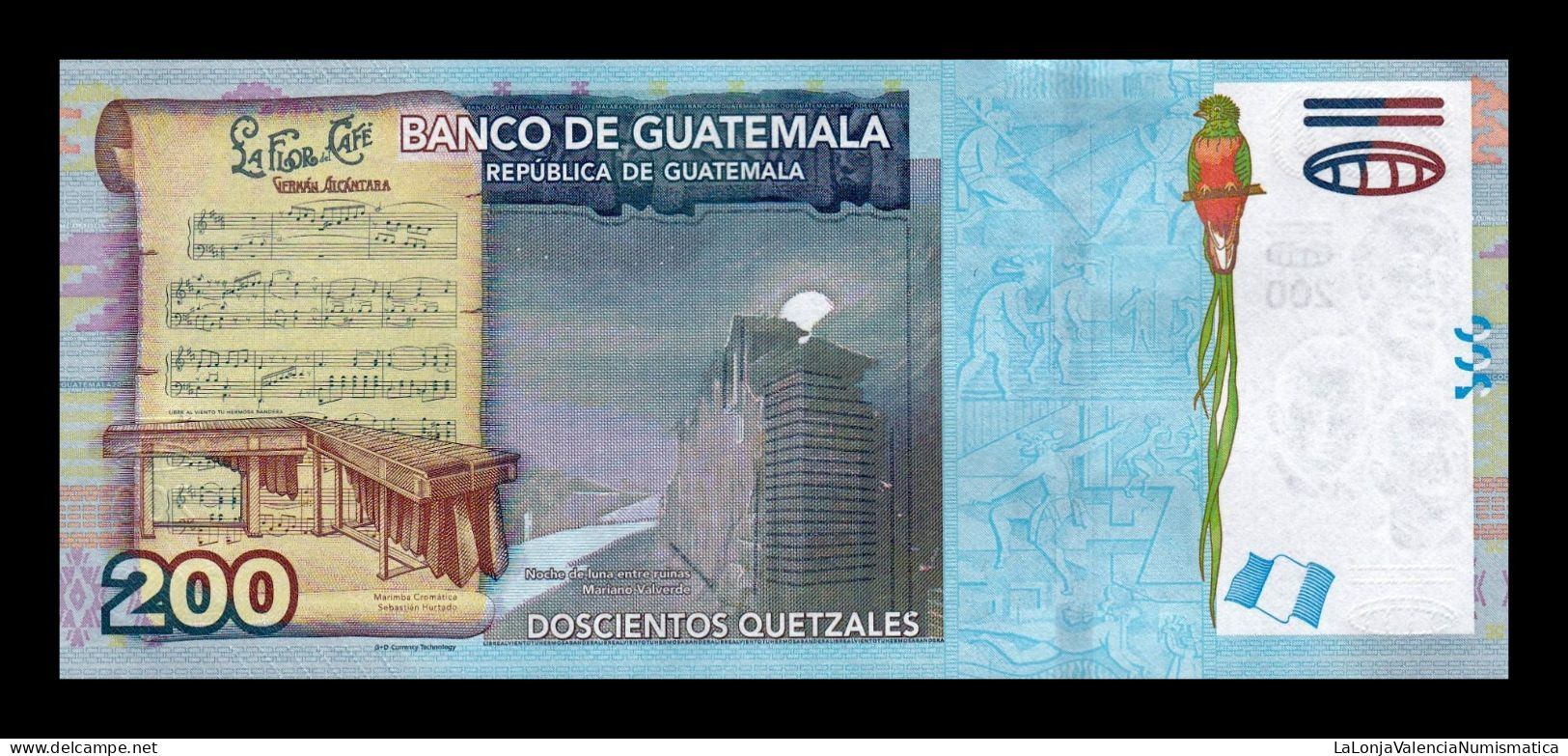 Guatemala 200 Quetzales 2020 (2024) Pick 127 New Sc Unc - Guatemala