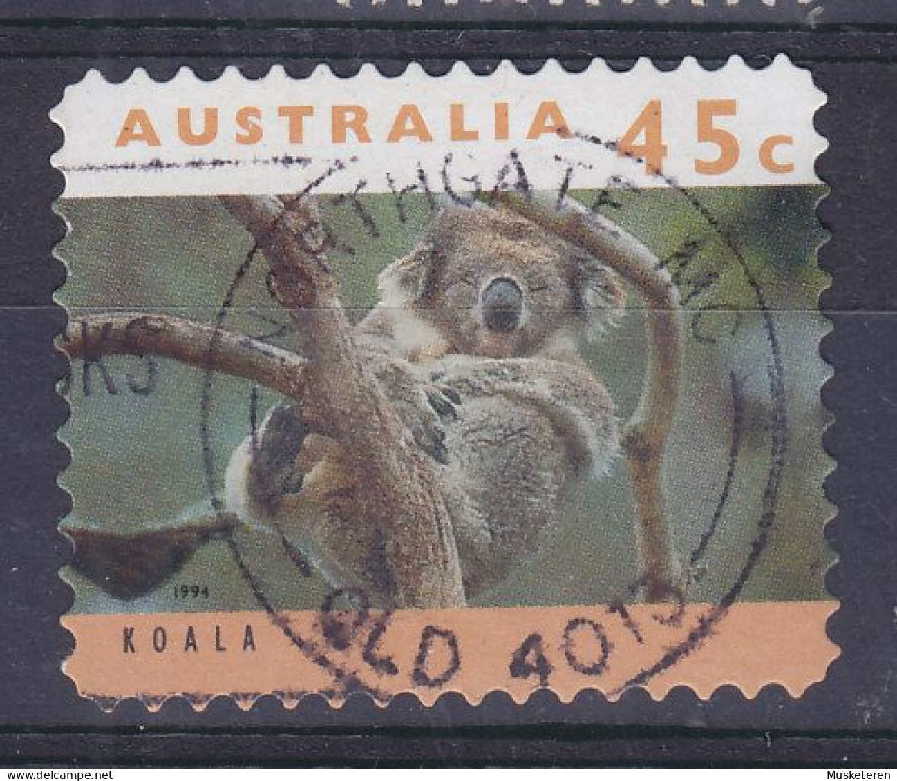 Australia 1994 Mi. 1413 II, 45c. Koala Selbstklebende Deluxe NORTHGATE QLD Cancel !! - Usati