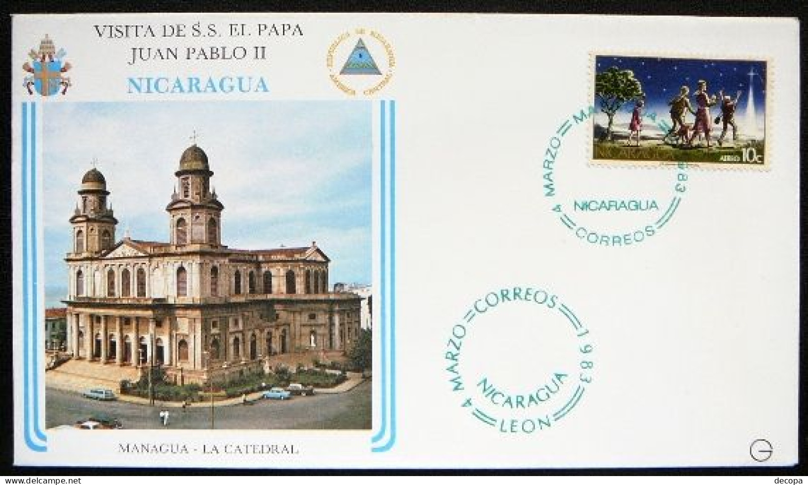 FDC Pausreizen - Voyages Du Pape - Visites Of The Pope    -   Nicaragua - Nicaragua