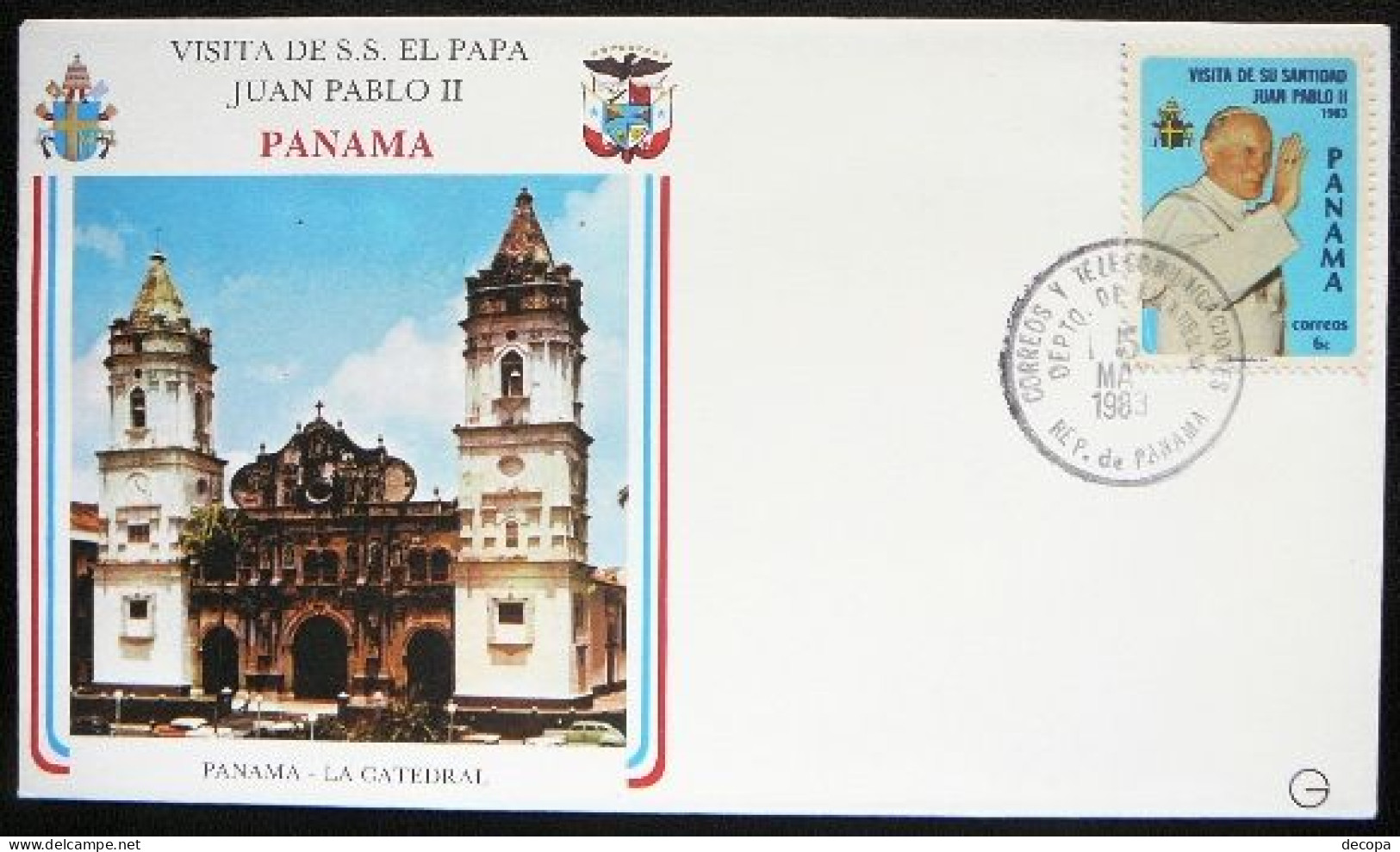 FDC Pausreizen - Voyages Du Pape - Visites Of The Pope    -   Panama - Papes