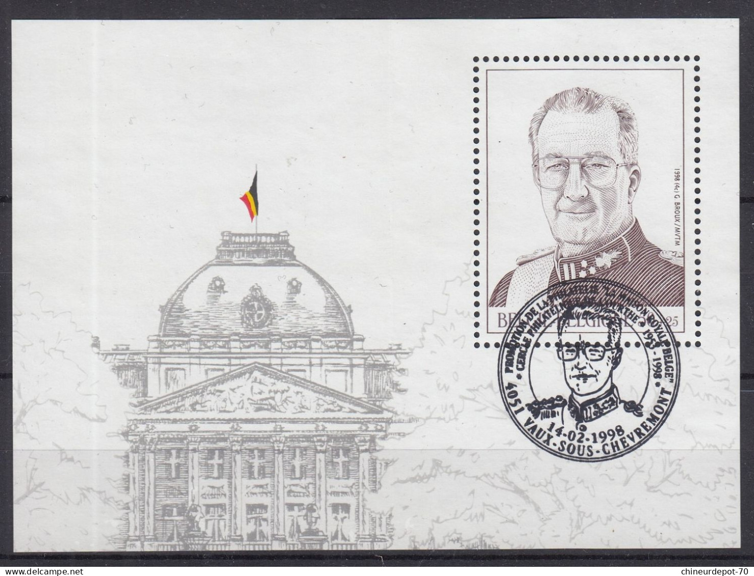 Belge BLOC ROI VAUX SOUS CHEVREMONT - Used Stamps