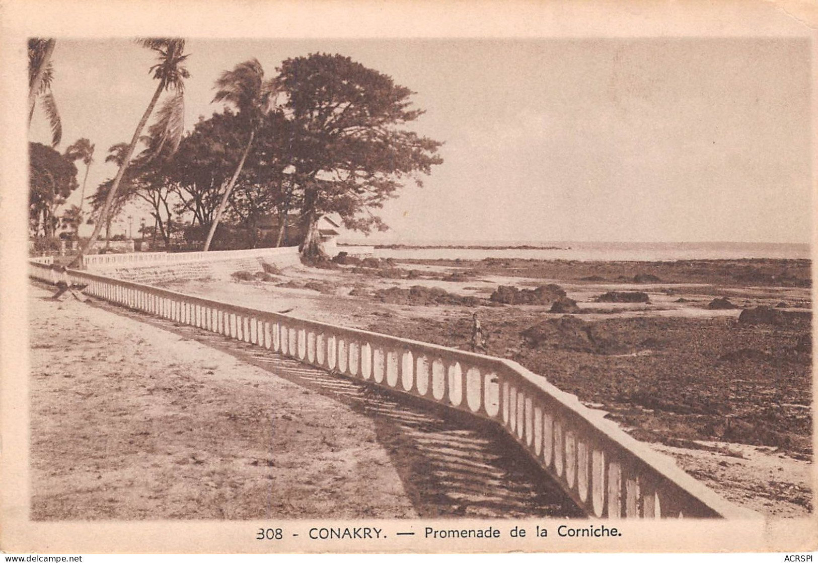 GUINEE Francaise Conakry Promenade De La Corniche 3A (scan Recto Verso ) Nono0027 - Guinée