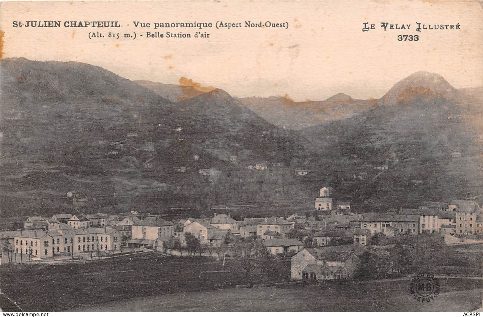 Saint Julien Chapteuil Vue Panoramique Belle Station D Air (scan Recto Verso ) Nono0025 - Altri & Non Classificati
