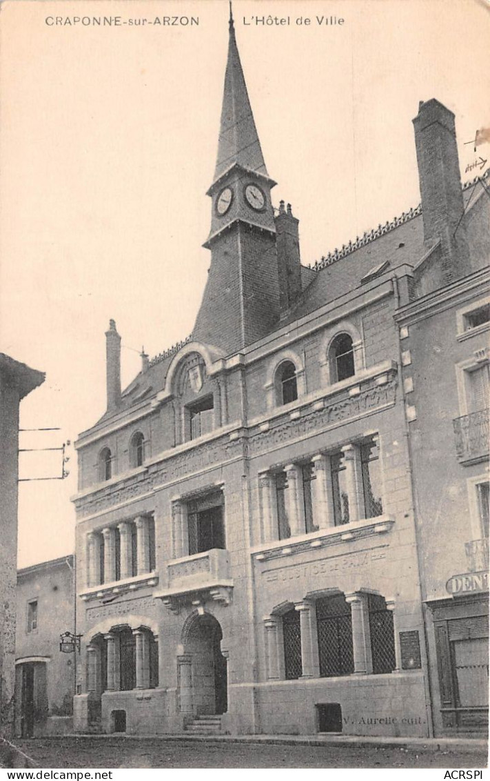 Craponne Sur Arzon Hotel De Ville (scan Recto Verso)NONO0022 - Andere & Zonder Classificatie