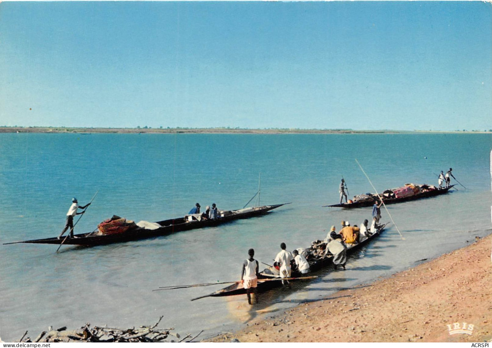 MALI Soudan Francais Bamako SIKASSO ZANGARADOUGOU  Pirogues Sur Le Fleuve 7 (scan Recto Verso)NONO0021 - Mali