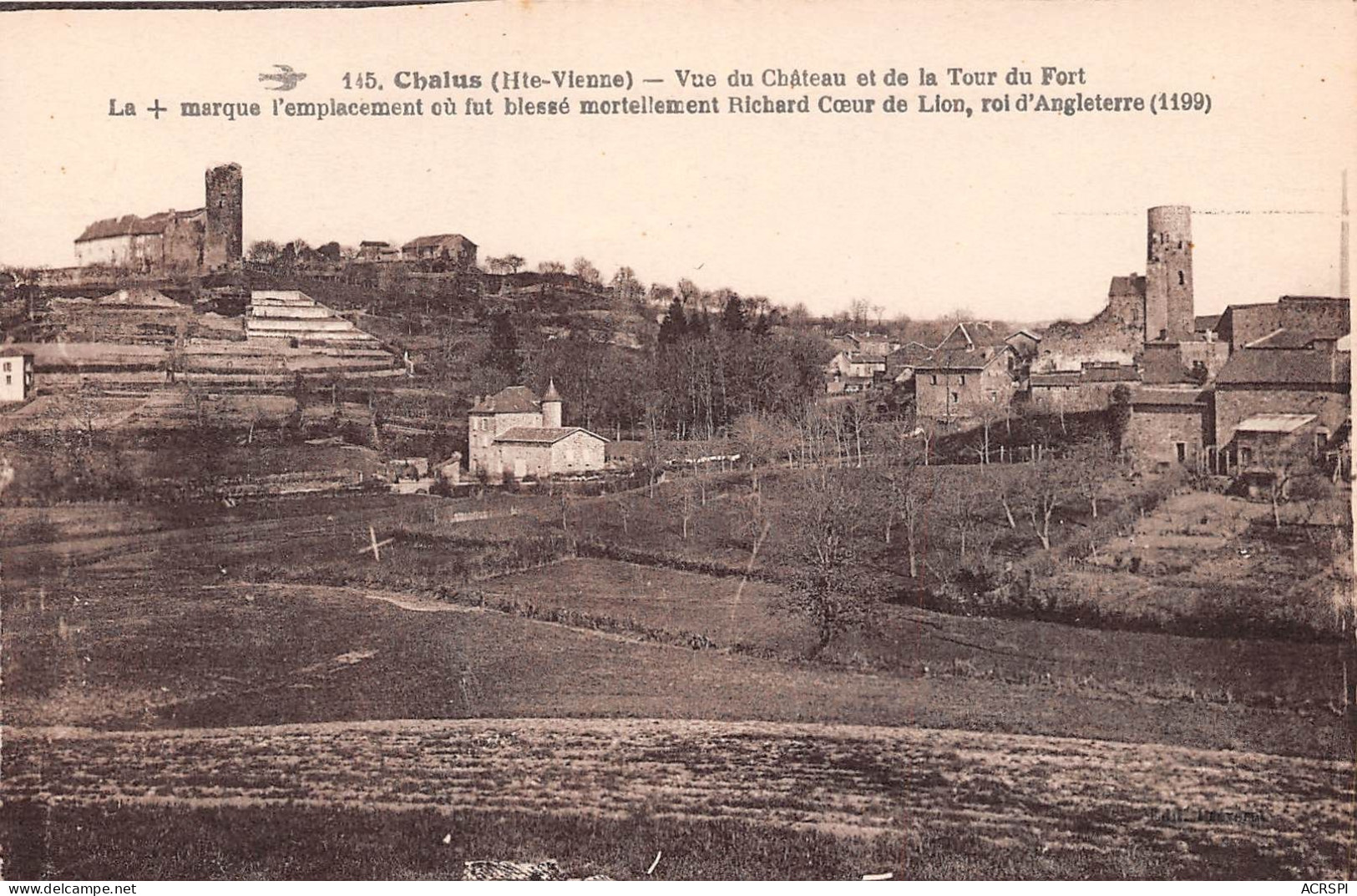 Chalus Vue Du Chateau Tour Du Fort( Haute Vienne ) (scan Recto Verso)NONO0012 - Chalus