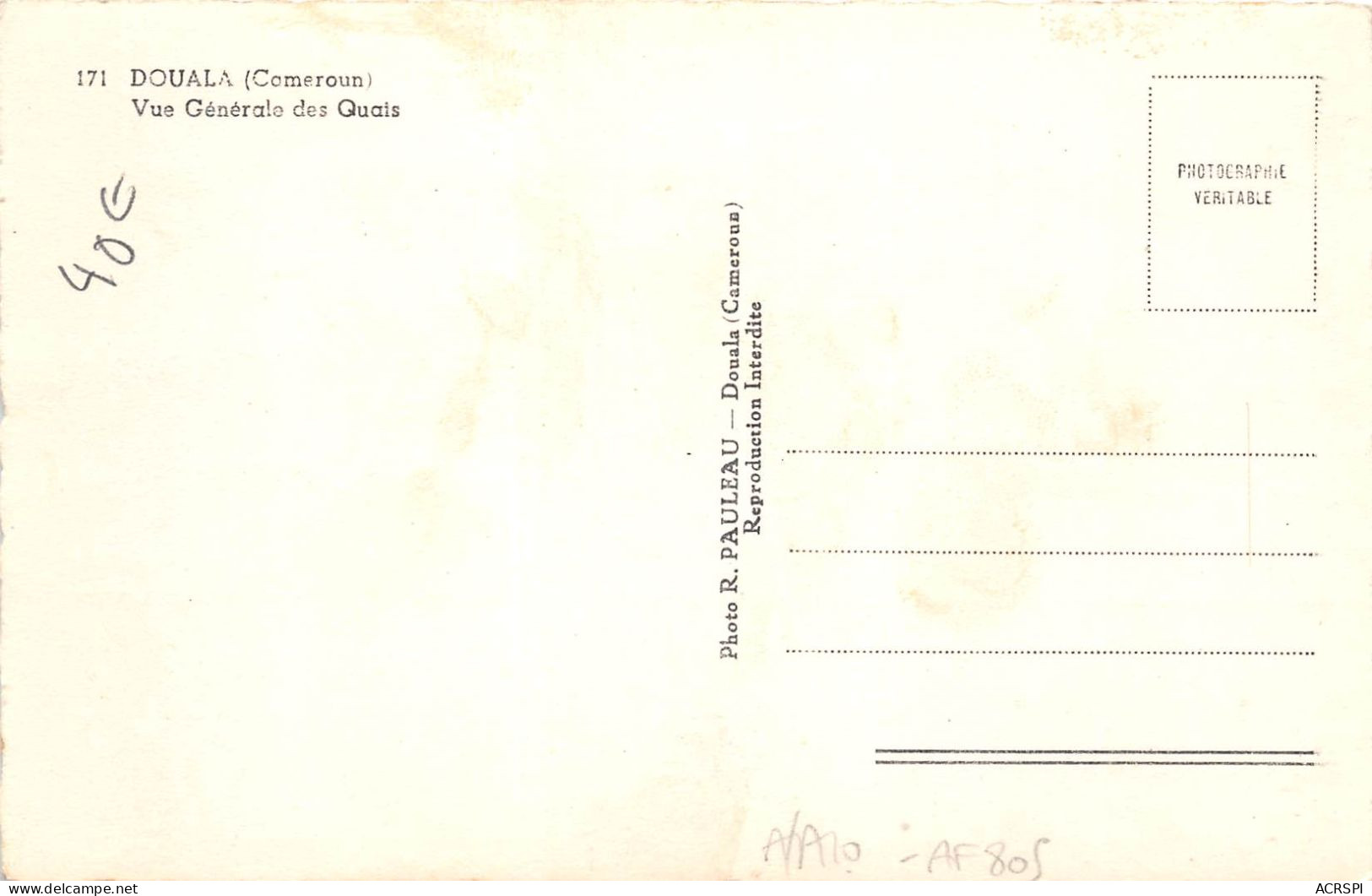 Cameroun Vue Generale Des Quais Douala (scan Recto Verso)NONO0009 - Cameroon