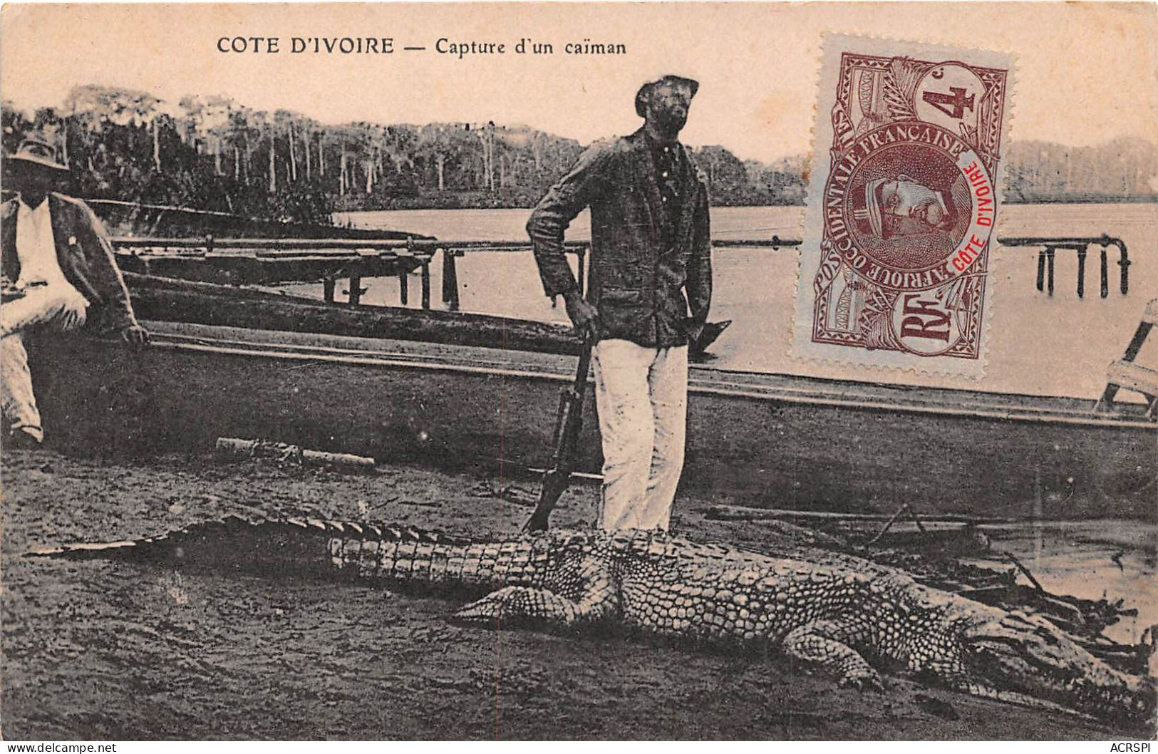 Cote D Ivoire Capture D Un Caiman 2 (scan Recto Verso)NONO0007 - Ivory Coast