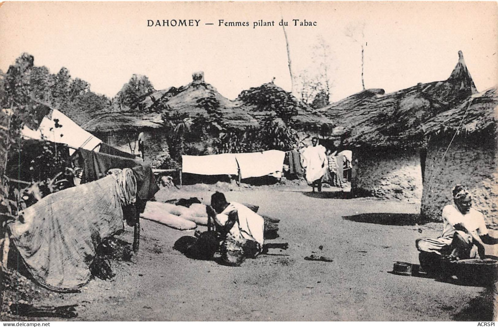 Benin DAHOMEY Femmes Pilant Du Tabac (scan Recto Verso)NONO0001 - Benín