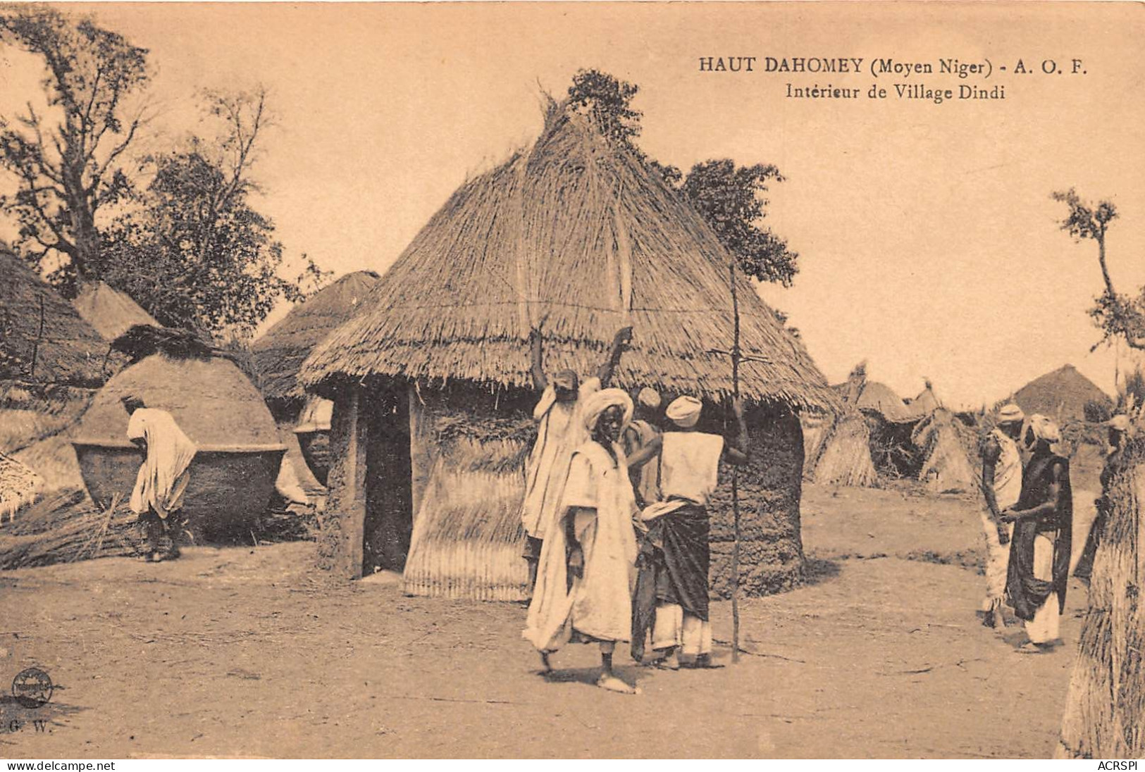Benin DAHOMEY  Aof Interieur De Village Dindi (scan Recto Verso)NONO0001 - Benín