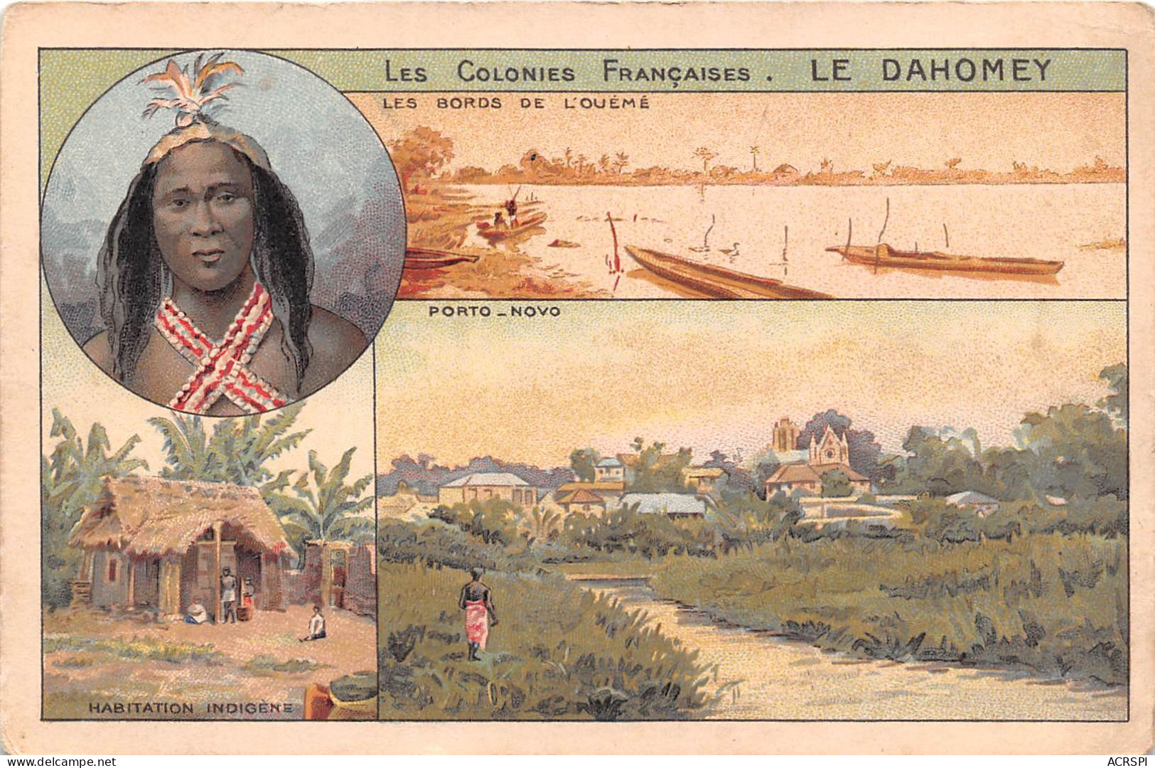 BENIN Dahomey Porto Novo Map (scan Recto Verso)NONO0001 - Benin