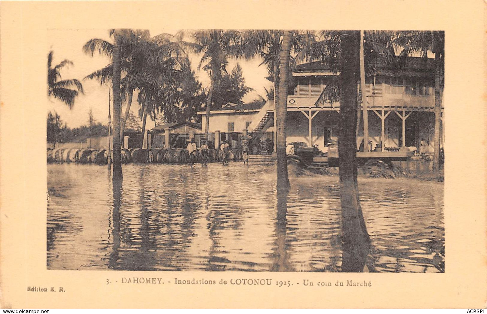 Benin DAHOMEY Inondation De Cotonou (scan Recto Verso)NONO0001 - Benín