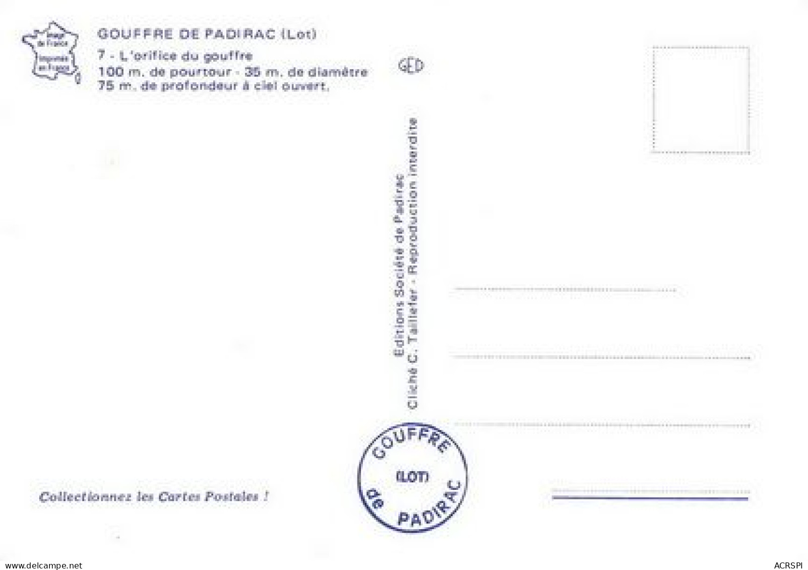 lot de 22 cartes de PADIRAC cartes vierges non circulées          (Scan R/V) N°   2   \PB11