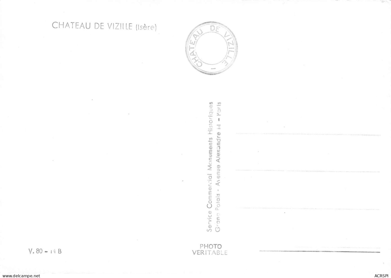 lot de 19 cartes de VIZILLE  cartes vierge non circulées                (Scan R/V) N°   1   \NAD007