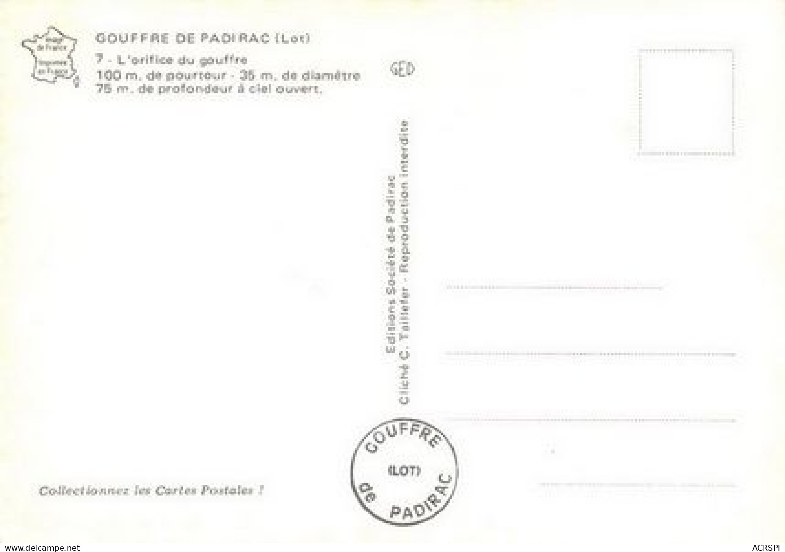 lot de 37 cartes de PADIRAC cartes vierges non circulées          (Scan R/V) N°   1   \PB11