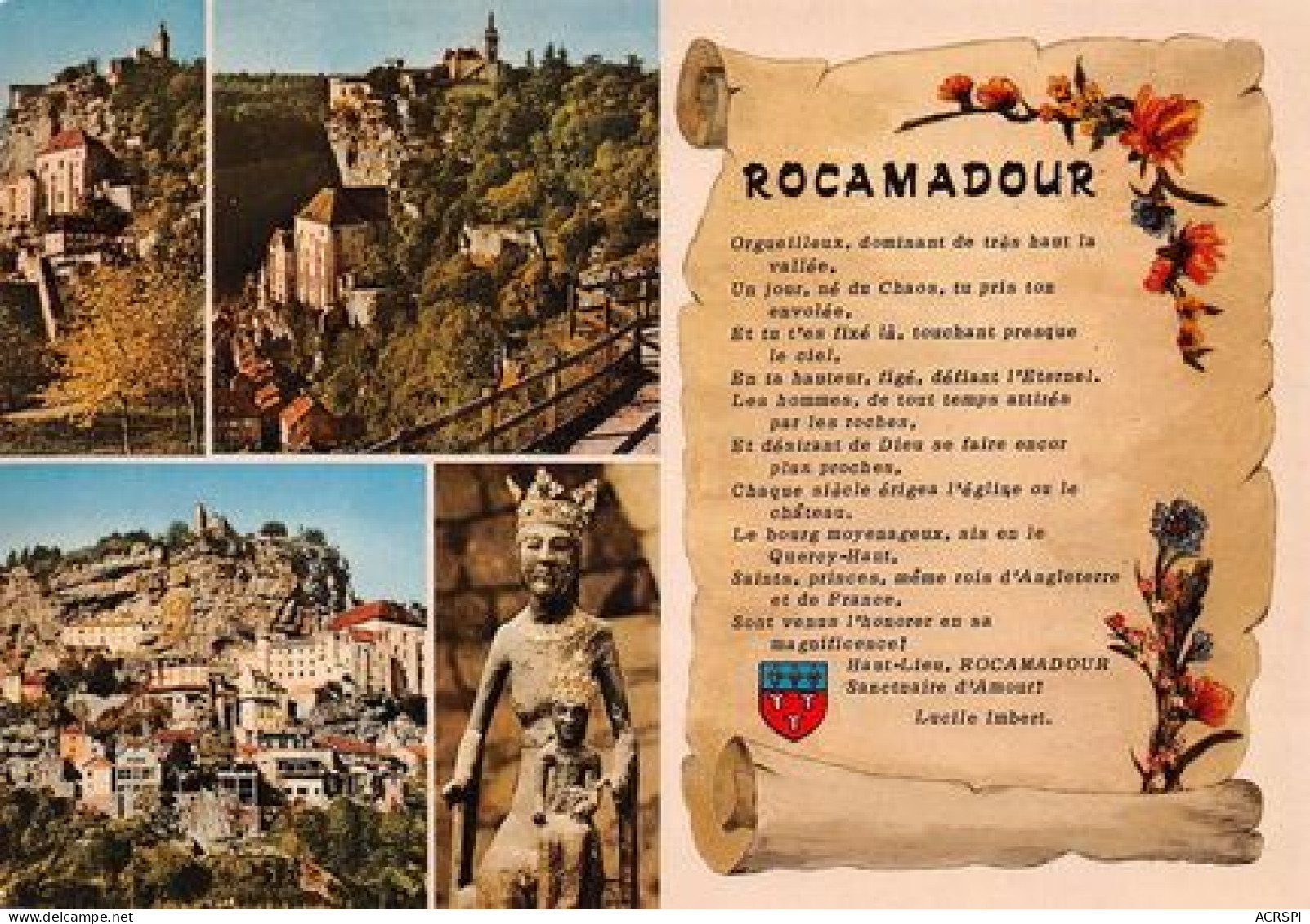 lot de 68 cartes de ROCAMADOUR cartes vierges non circulées     N°   1   \NAD005