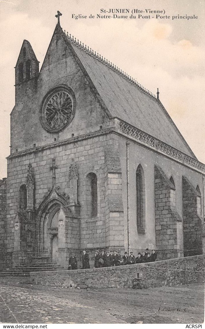 France Haute Vienne St Junien Eglise De Notre Dame Du Pont Porte Principale(SCAN RECTO VERSO) NONO0054 - Saint Junien