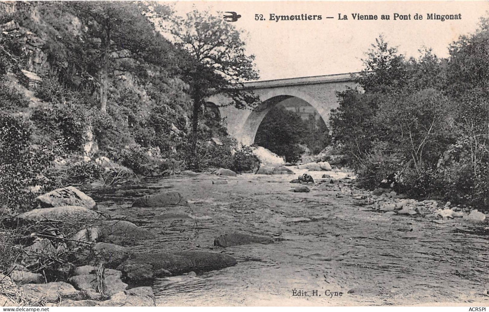 France Haute Vienne Eymoutiers La Vienne Au Pont De Mingonat(SCAN RECTO VERSO) NONO0054 - Eymoutiers