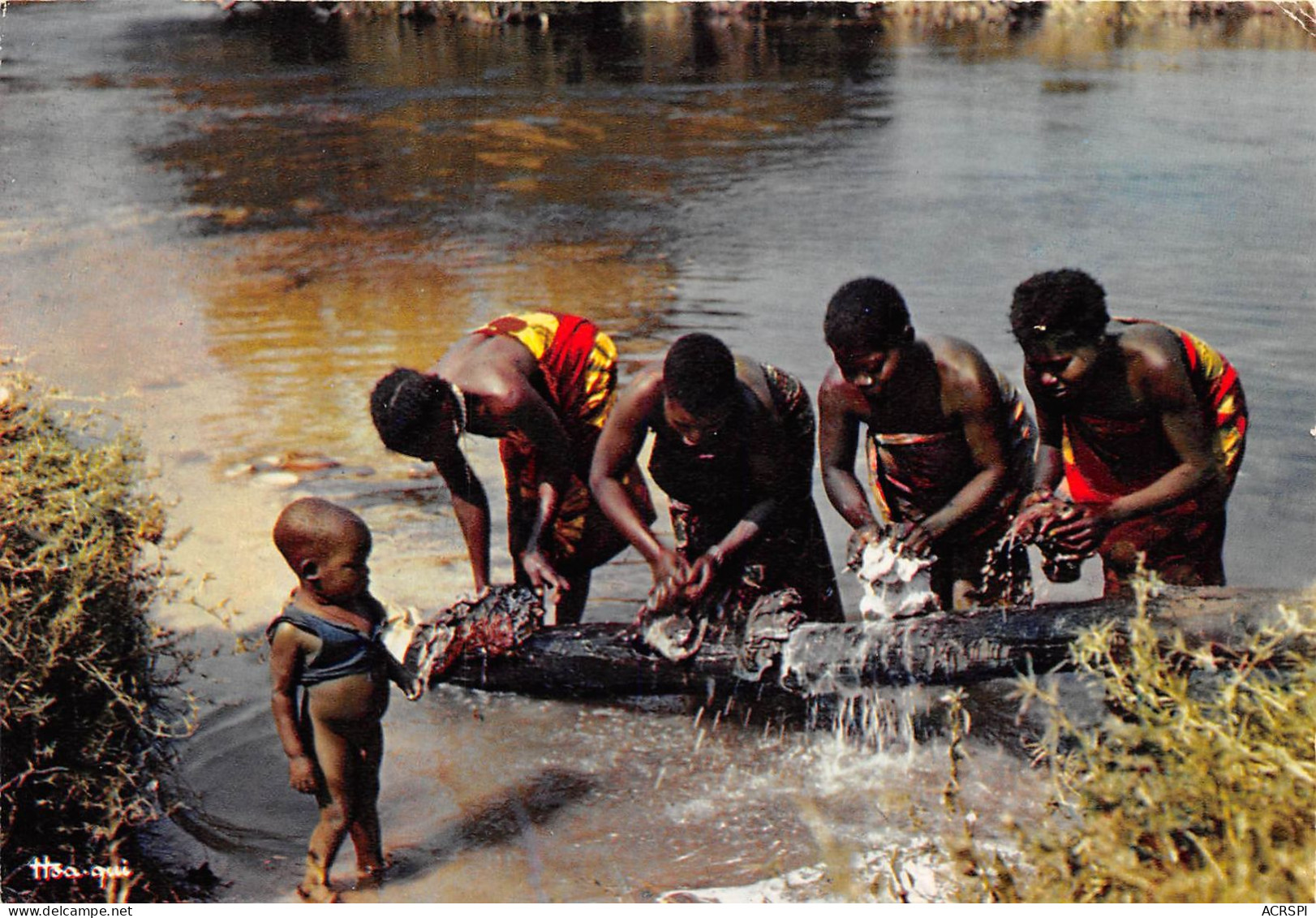 Mali Bamako Sikasso Zangaradougou Lessive Dans La Riviere (scan Recto Verso ) Nono0052 - Mali