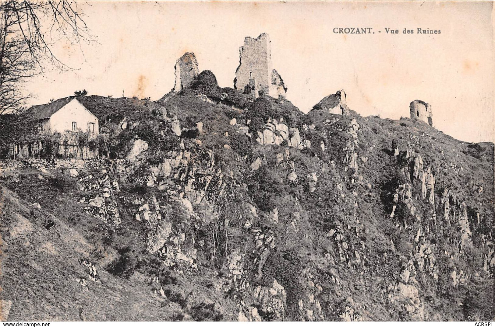 France Creuse Crozant Vue Des Ruines (scan Recto Verso ) Nono0042 - Crozant
