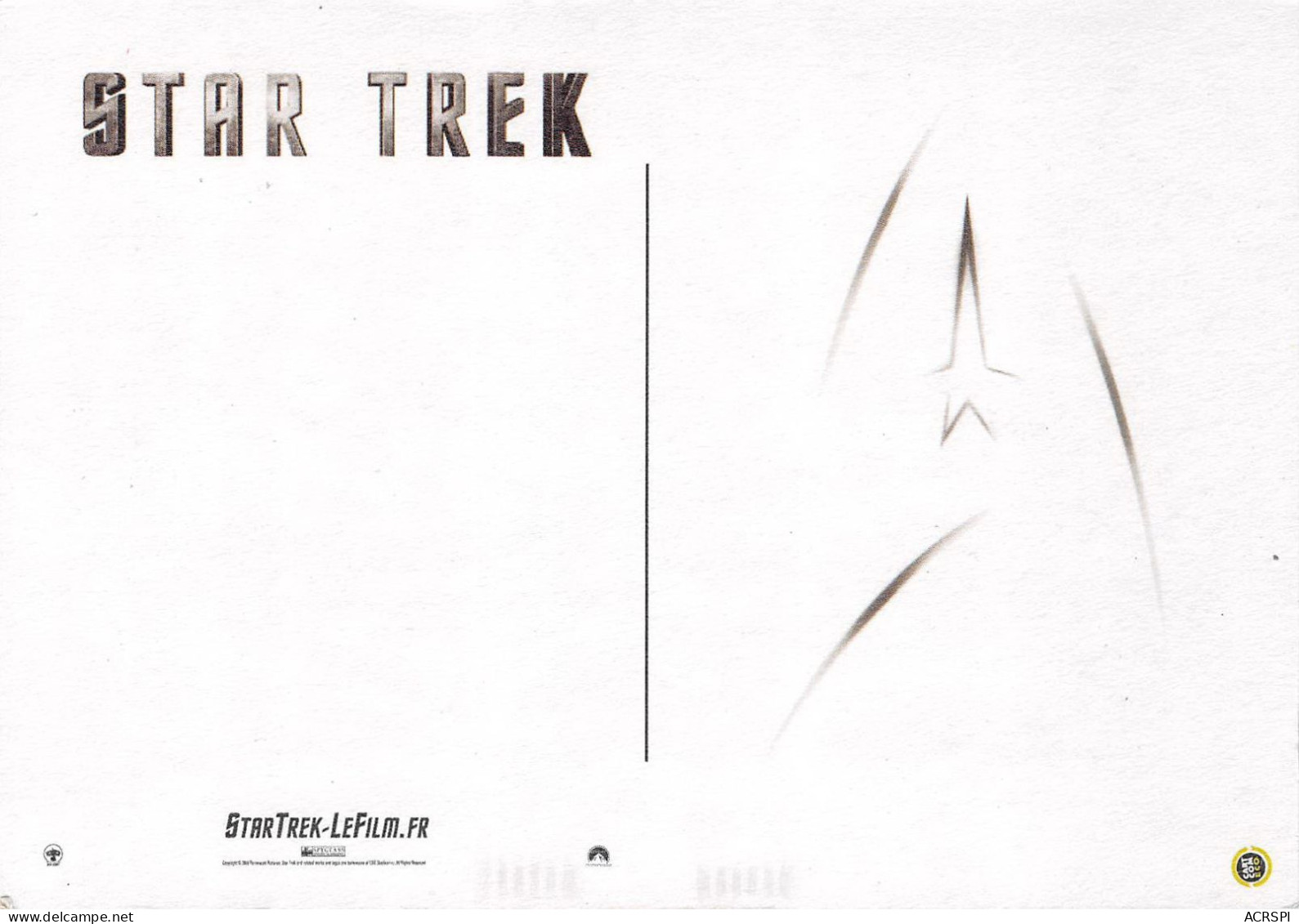 Star Trek  Croire En Son Destin  3 .(scan Recto Verso ) Nono0041 - Autres & Non Classés