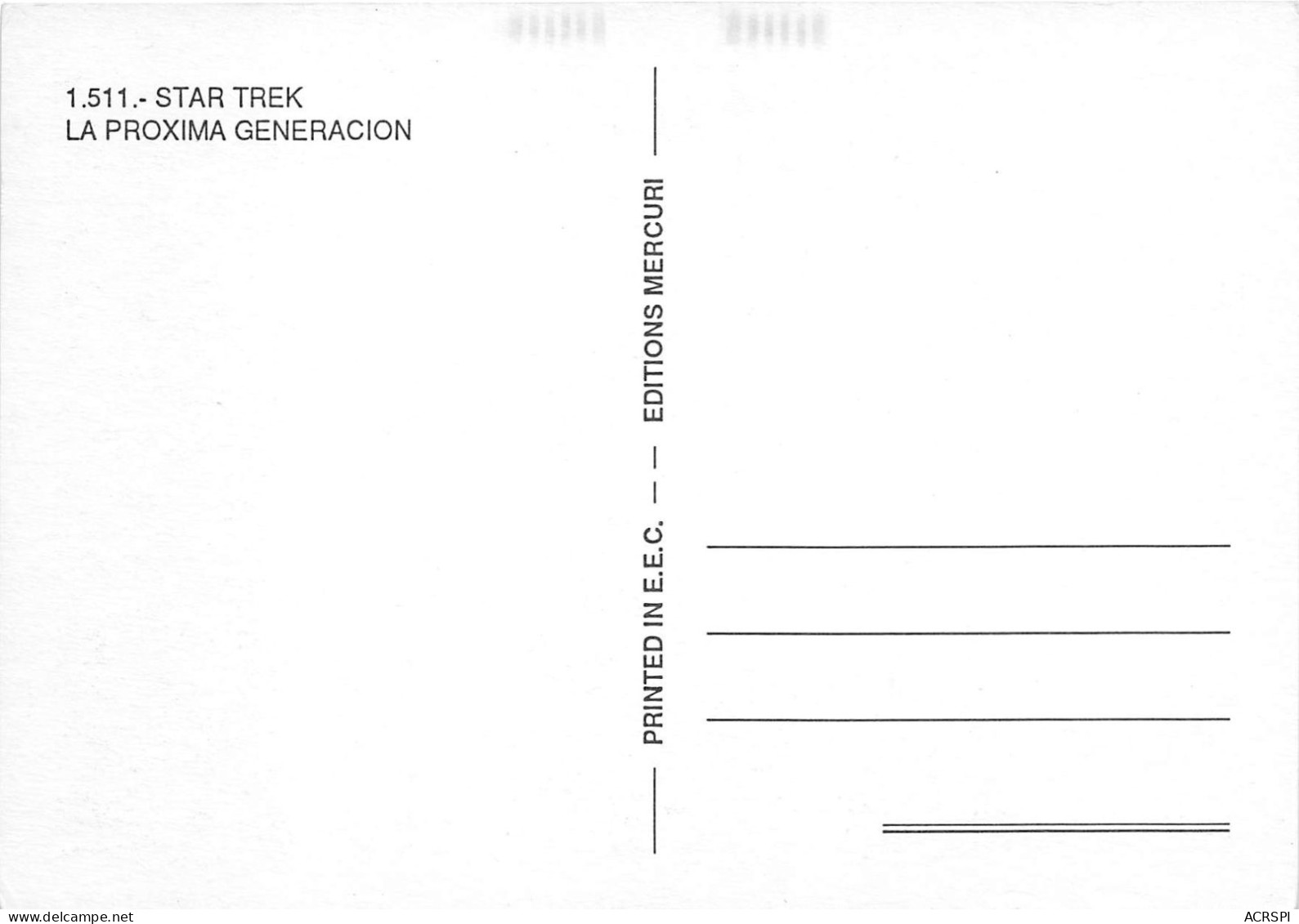 Star Trek  La Proxima Generation (scan Recto Verso ) Nono0041 - Altri & Non Classificati