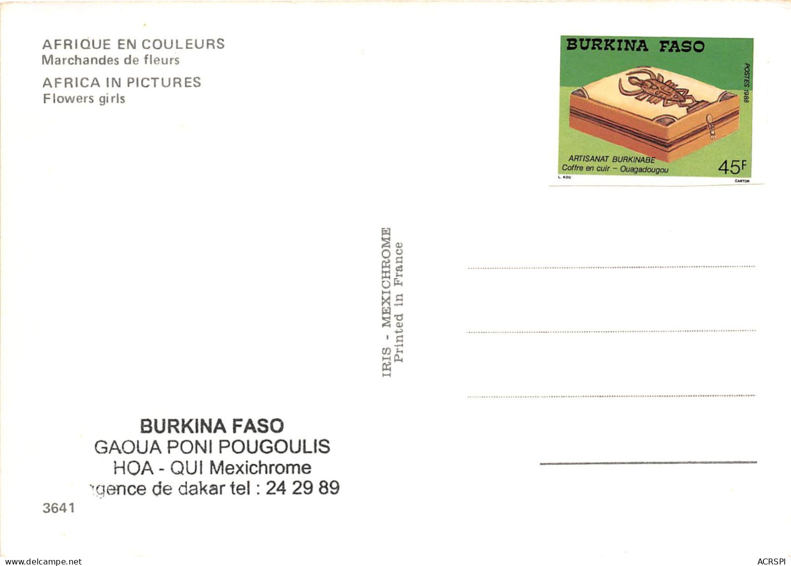 Burkina Faso Gaoua Poni Pougoulis Marchandes De Fleurs (scan Recto Verso ) Nono0039 - Burkina Faso