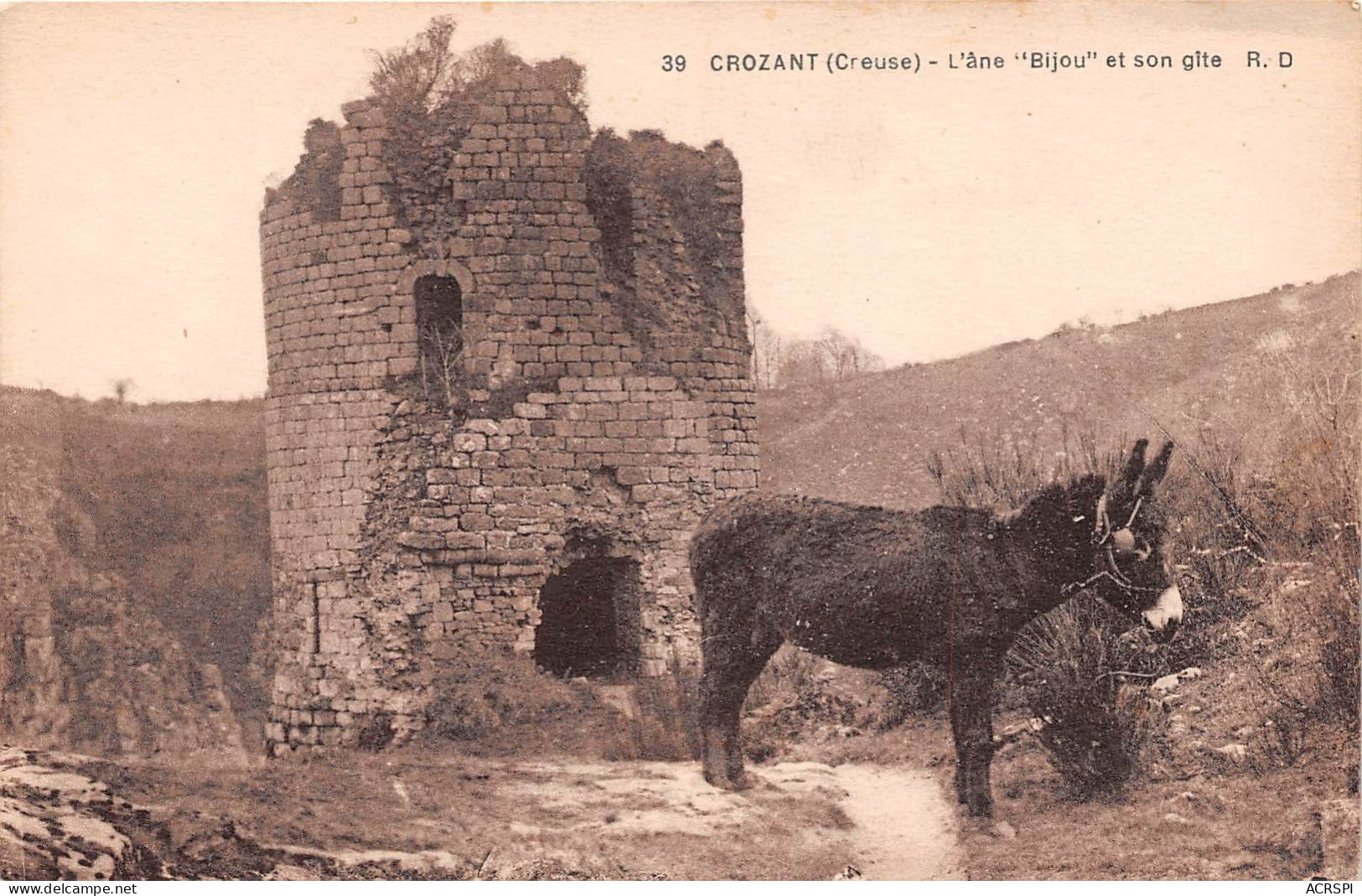 Creuse Crozant L Ane Et Son Gite    (scan Recto Verso ) Nono0033 - Crozant