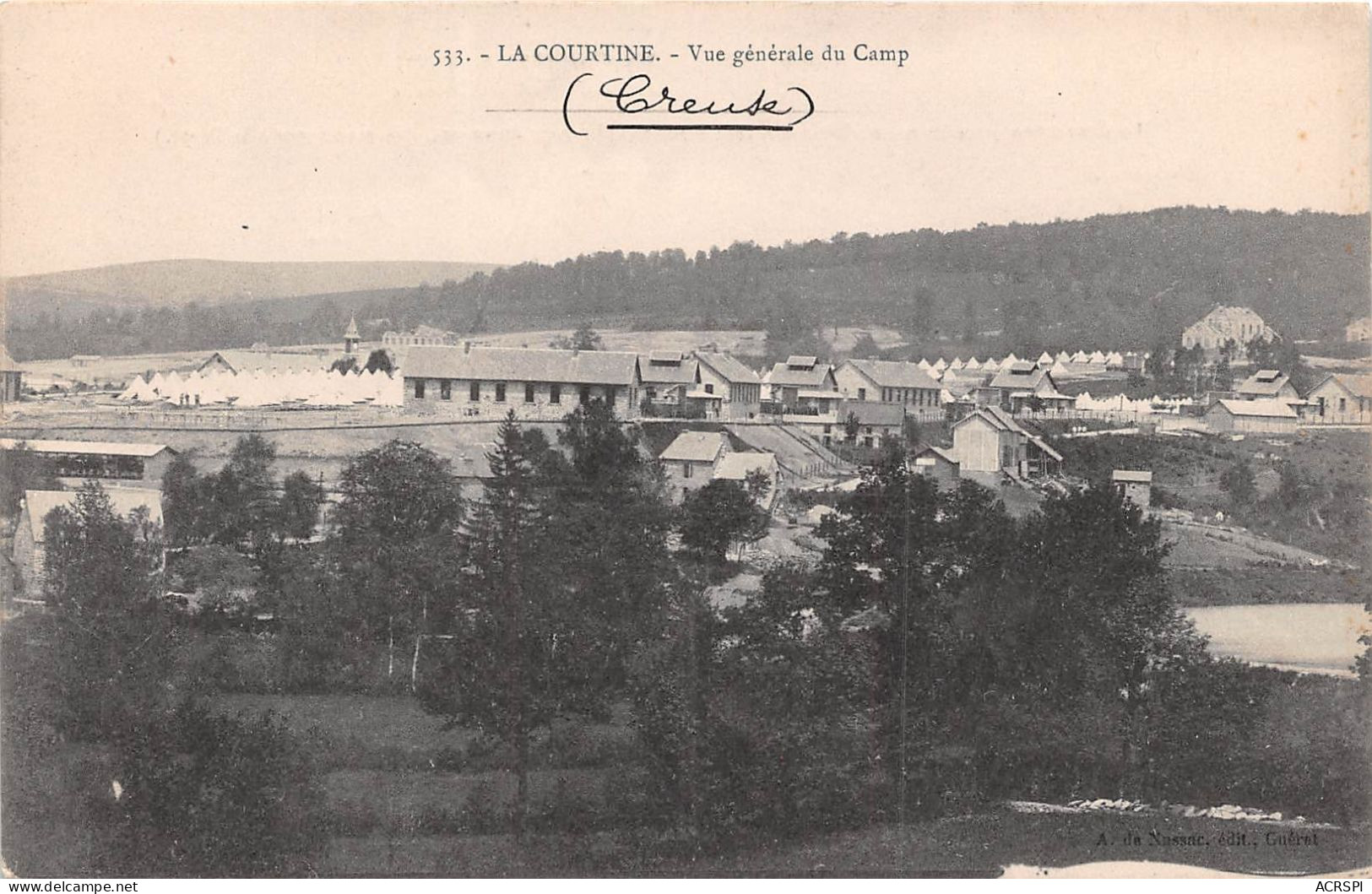 Camp De La Courtine  Vue Generale Du Camp (scan Recto Verso ) Nono0031 - La Courtine