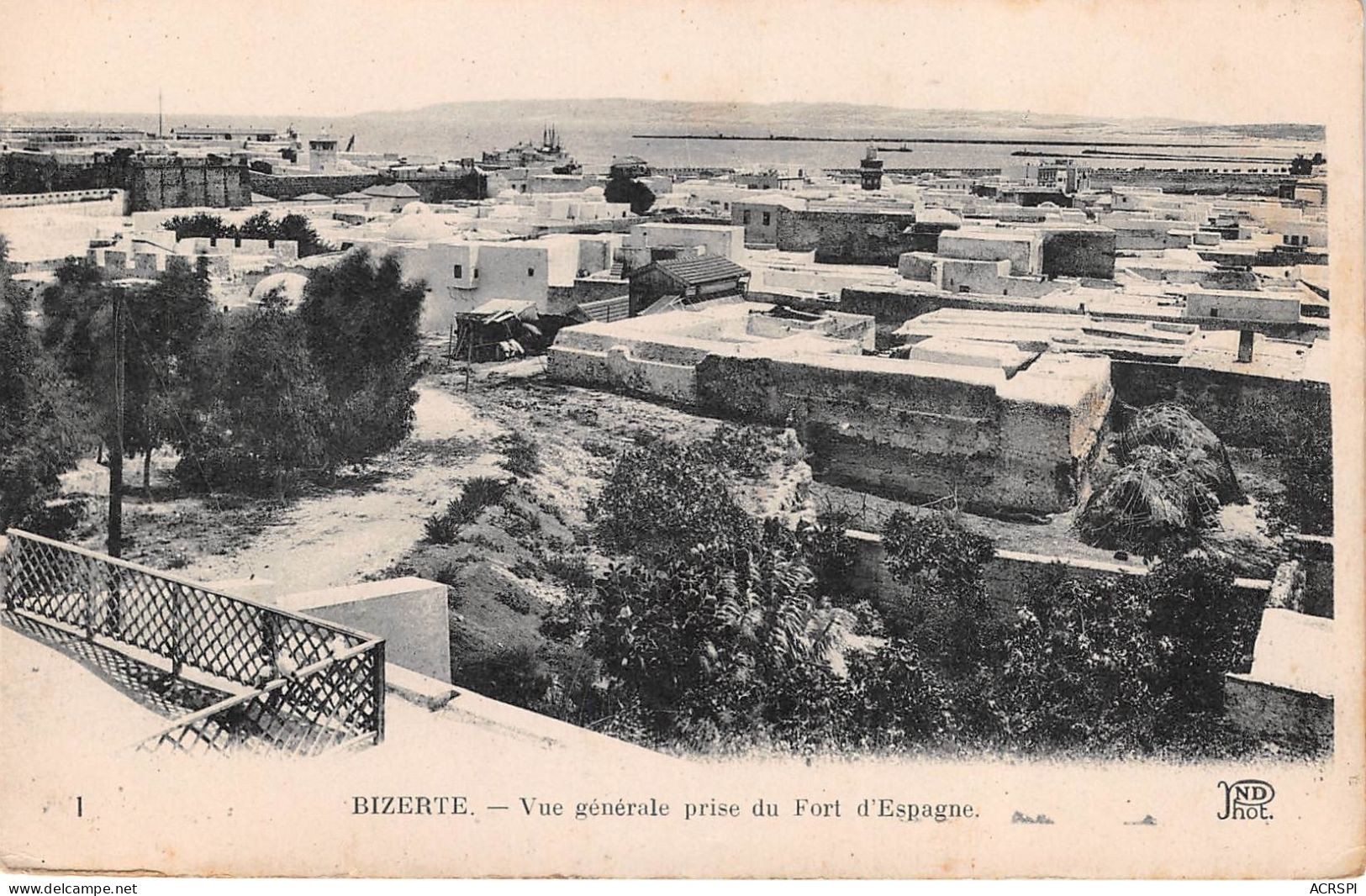 BIZERTE Vue Generale Prise Du Fort D Espagne(SCAN RECTO VERSO)NONO0087 - Tunisie