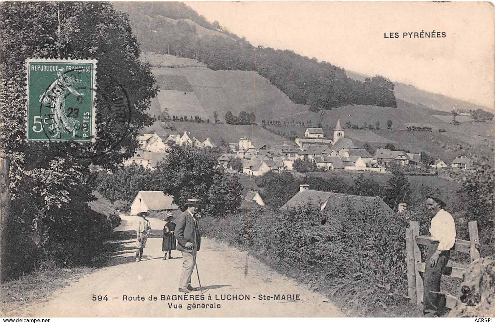 Route De BAGNERES A LUCHON STE MARIE Vue Generale(SCAN RECTO VERSO)NONO0073 - Bagneres De Bigorre