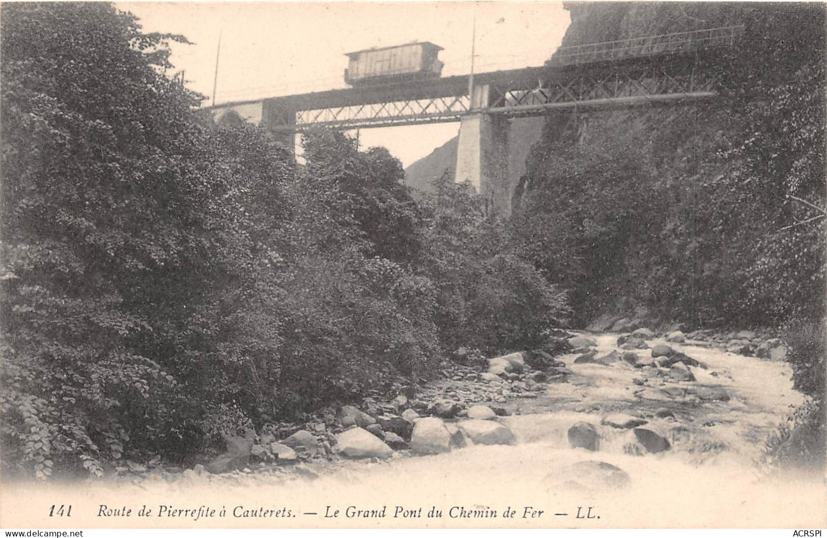 Route De PIERREFITE A CAUTERETS Le Grand Pont Du Chemin De Fer(SCAN RECTO VERSO)NONO0073 - Cauterets