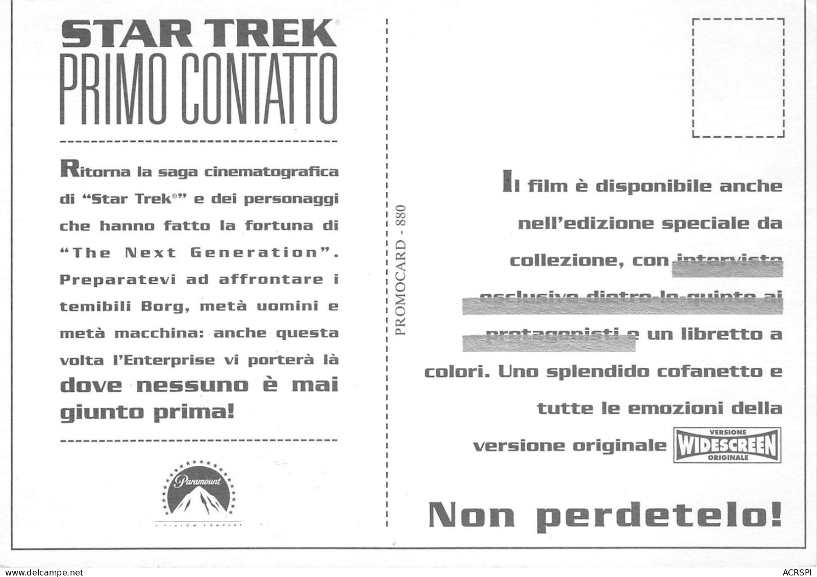 STAR TREK Primo Contatto  Ogni Resistenza E Inutile (SCAN RECTO VERSO)NONO0069 - Serie Televisive