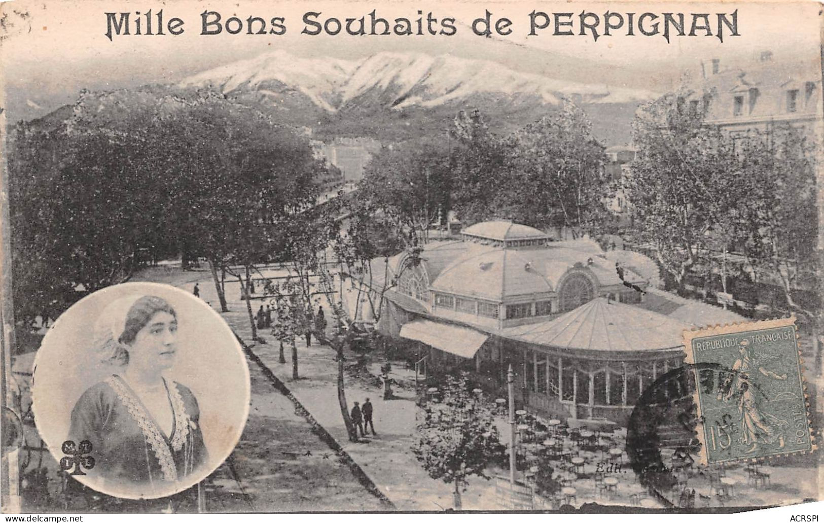 Pyrenees Orientales Mille Bons Souhaits De PERPIGNAN (SCAN RECTO VERSO)NONO0064 - Perpignan