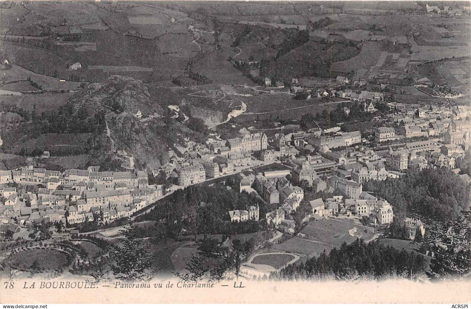 Puy De Dome La BOURBOULE Panorama Vu De Charlanne(SCAN RECTO VERSO) NONO0058 - La Bourboule